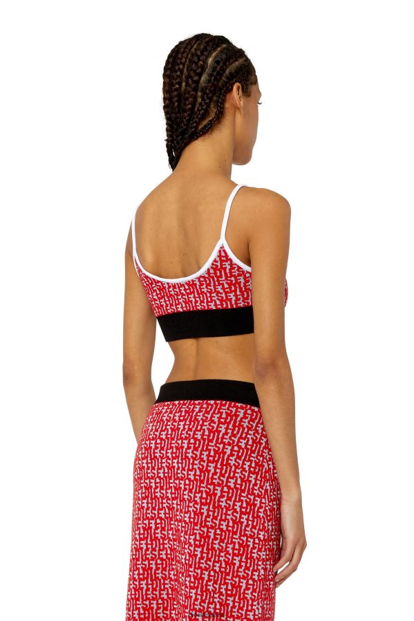 ch Diesel femmes haut m-athilde noir rouge 0R48H8879 vêtements