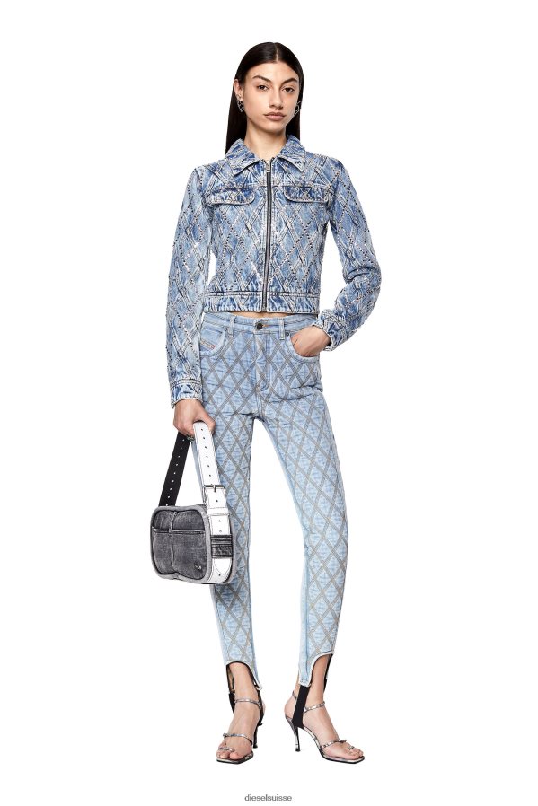 ch Diesel femmes de-slimmy-zip-fs bleu clair 0R48H8750 vêtements