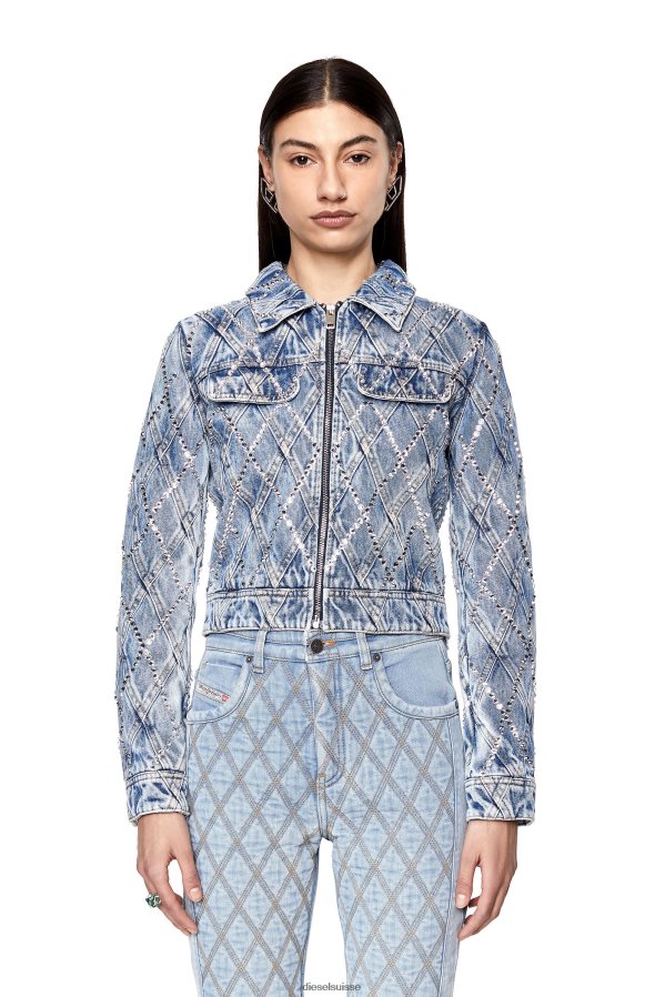 ch Diesel femmes de-slimmy-zip-fs bleu clair 0R48H8750 vêtements