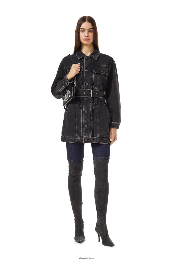 ch Diesel femmes manteau camionneur de Flaminia noir/gris foncé 0R48H8764 vêtements