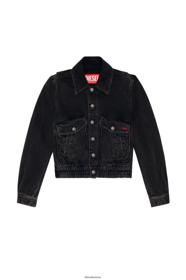 ch Diesel femmes veste bomber dé-tracy noir/gris foncé 0R48H8778 vêtements