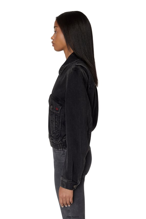 ch Diesel femmes veste bomber dé-tracy noir/gris foncé 0R48H8778 vêtements
