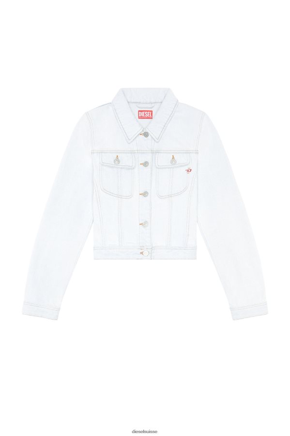 ch Diesel femmes veste de camionneur ajustée bleu clair 0R48H8773 vêtements