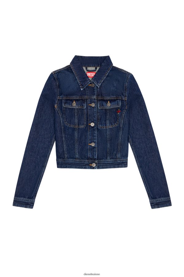 ch Diesel femmes veste de camionneur ajustée bleu foncé 0R48H8769 vêtements
