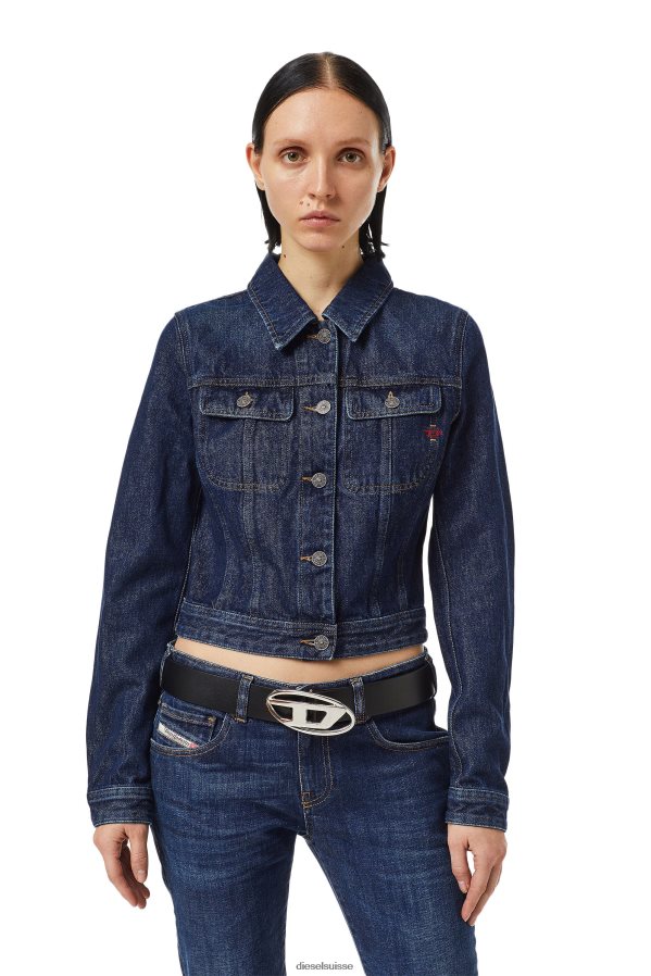 ch Diesel femmes veste de camionneur ajustée bleu foncé 0R48H8769 vêtements