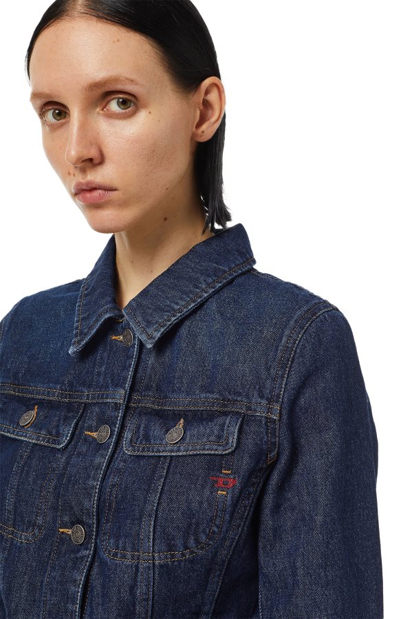 ch Diesel femmes veste de camionneur ajustée bleu foncé 0R48H8769 vêtements