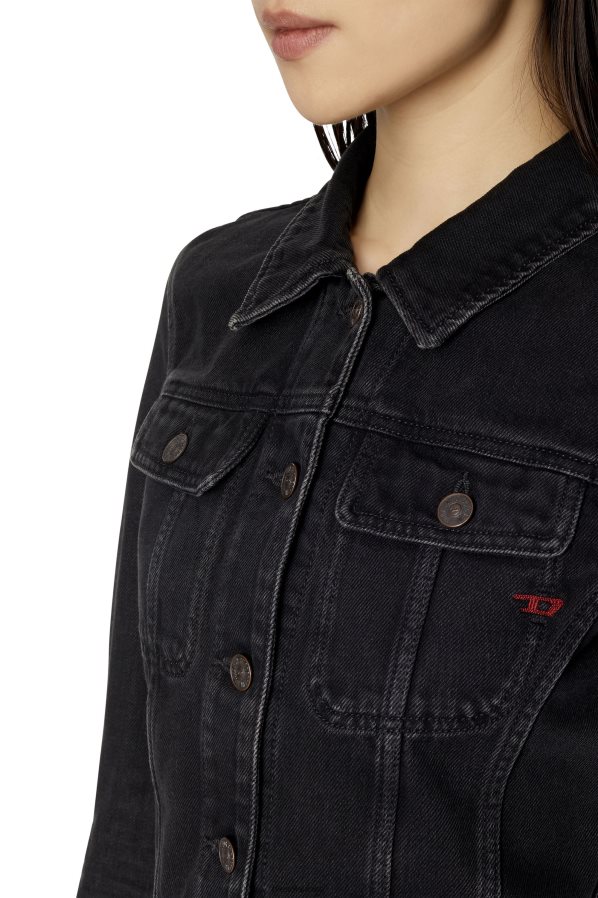 ch Diesel femmes veste de camionneur ajustée noir/gris foncé 0R48H8772 vêtements