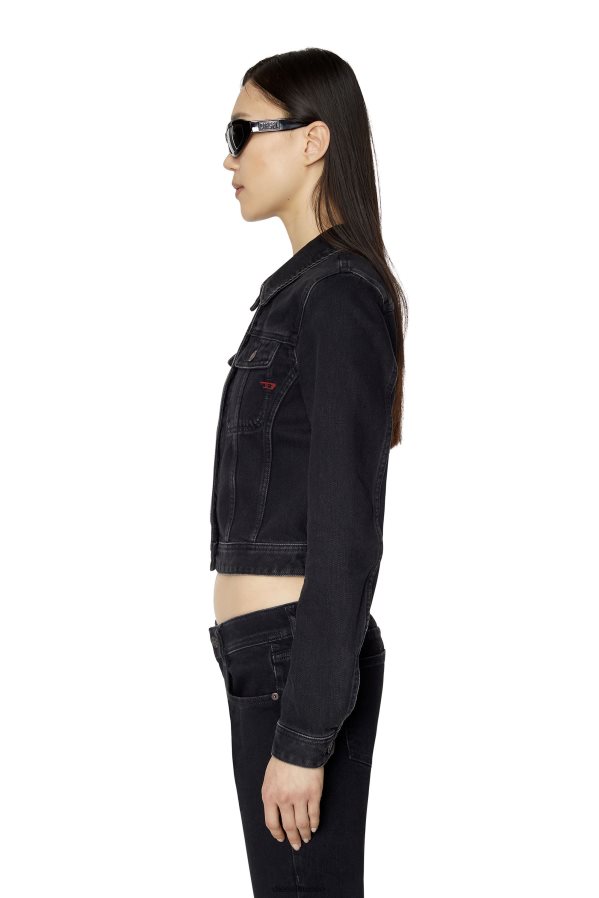 ch Diesel femmes veste de camionneur ajustée noir/gris foncé 0R48H8772 vêtements