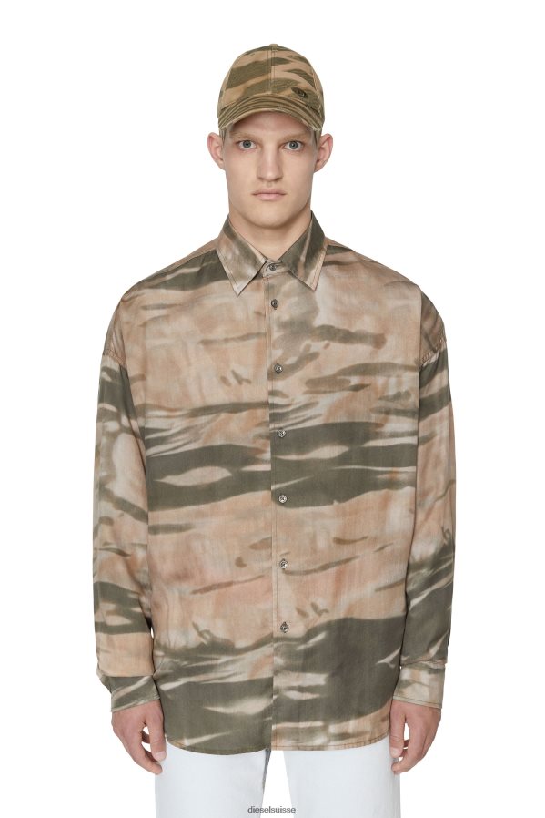 ch Diesel Hommes s-fluide-cmf vert/beige 0R48H8336 vêtements