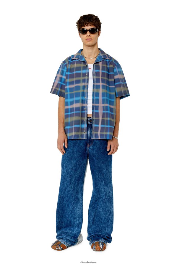 ch Diesel Hommes s-frank-check vert bleu 0R48H8309 vêtements