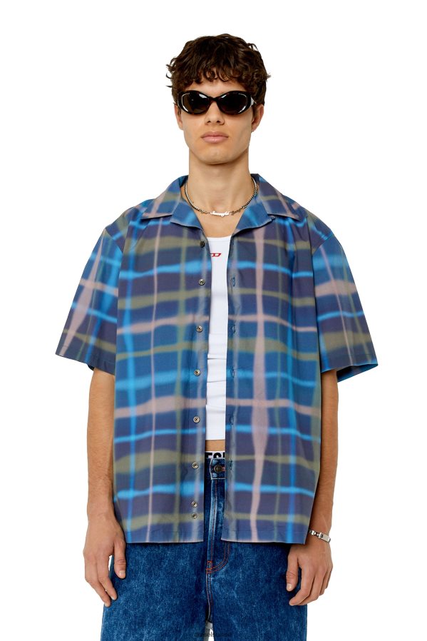 ch Diesel Hommes s-frank-check vert bleu 0R48H8309 vêtements