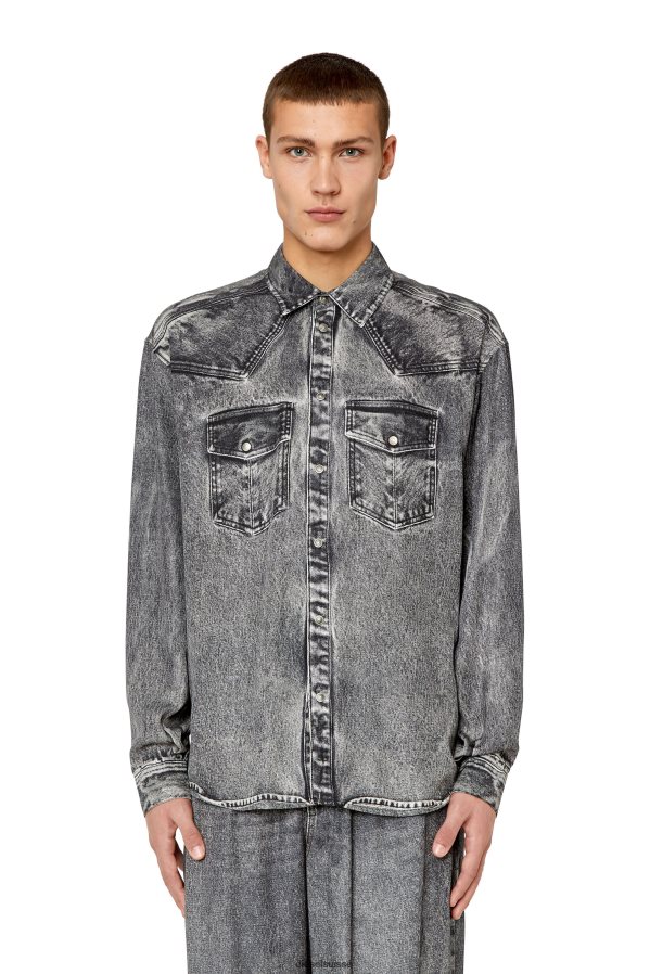 ch Diesel Hommes s-gils-dnm gris foncé 0R48H8315 vêtements
