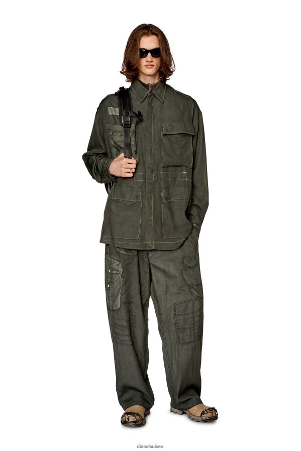 ch Diesel Hommes s-rosée vert militaire 0R48H8303 vêtements