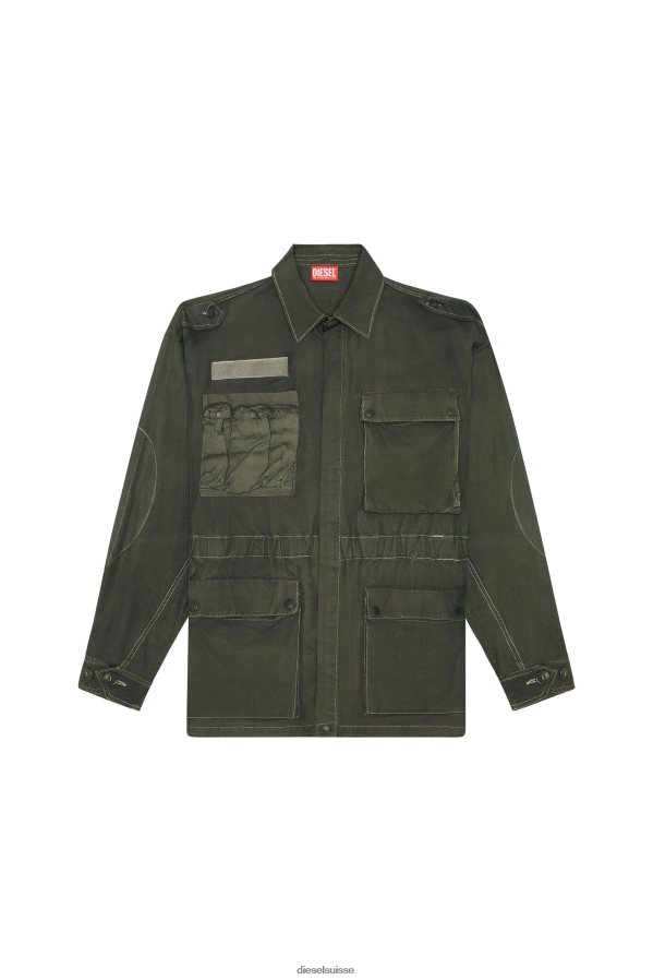 ch Diesel Hommes s-rosée vert militaire 0R48H8303 vêtements