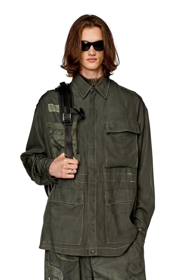 ch Diesel Hommes s-rosée vert militaire 0R48H8303 vêtements