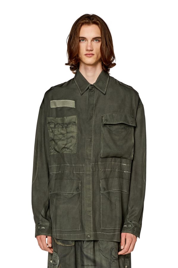 ch Diesel Hommes s-rosée vert militaire 0R48H8303 vêtements