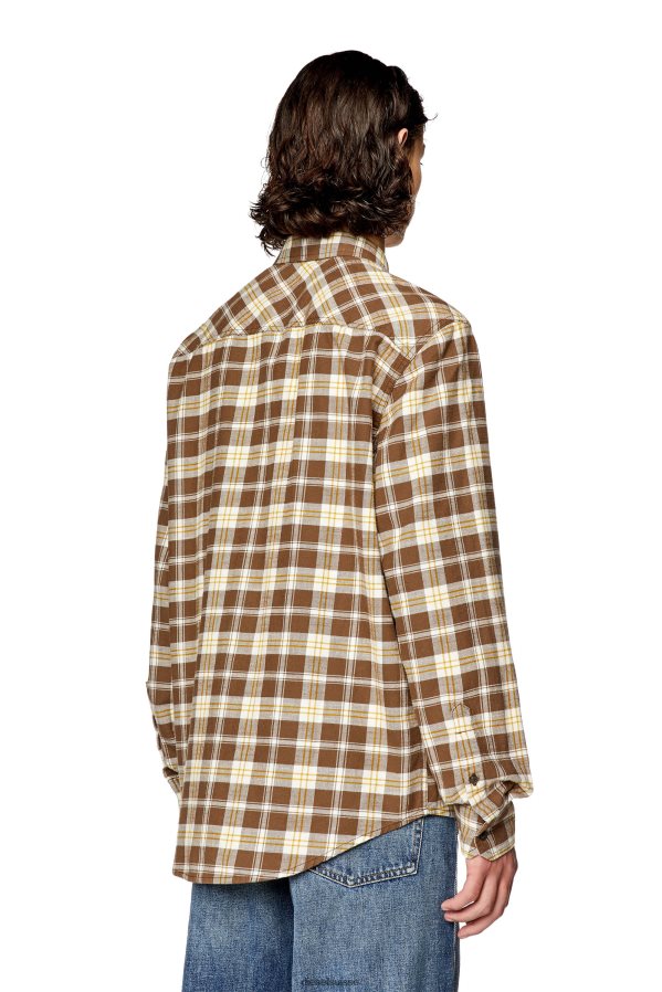 ch Diesel Hommes s-umbe-check-nw marron/beige 0R48H8294 vêtements