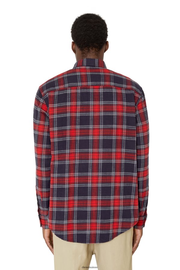 ch Diesel Hommes s-umbe-check-nw rouge Bleu 0R48H8304 vêtements