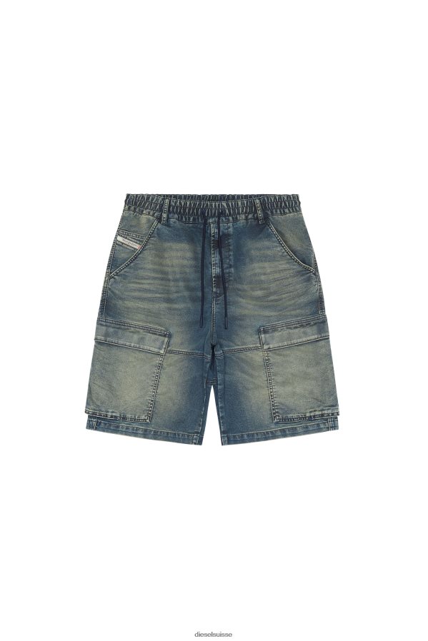 ch Diesel Hommes d-krooley-cargo-short jogg bleu moyen 0R48H8380 vêtements