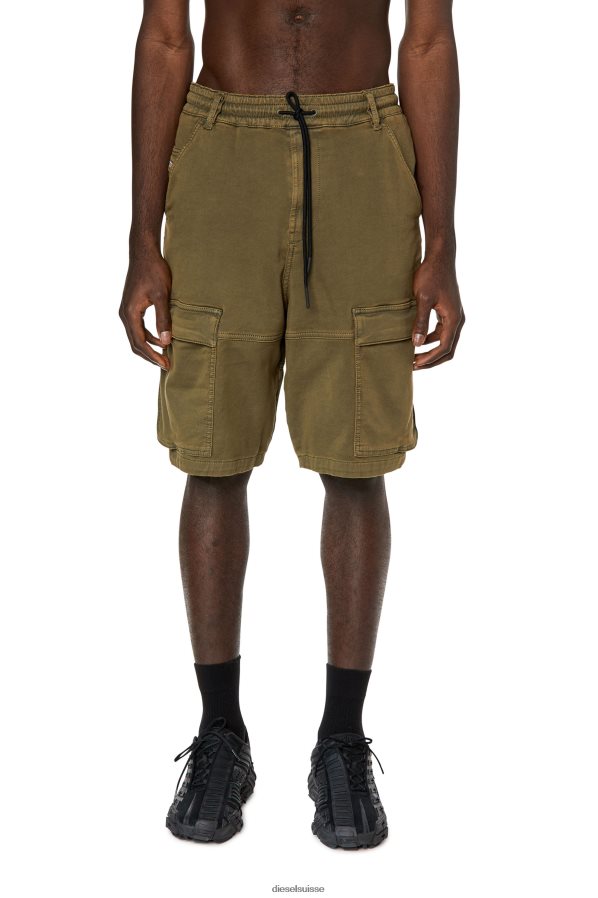 ch Diesel Hommes d-krooley-cargo-short jogg vert militaire 0R48H8379 vêtements