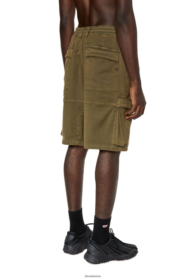 ch Diesel Hommes d-krooley-cargo-short jogg vert militaire 0R48H8379 vêtements