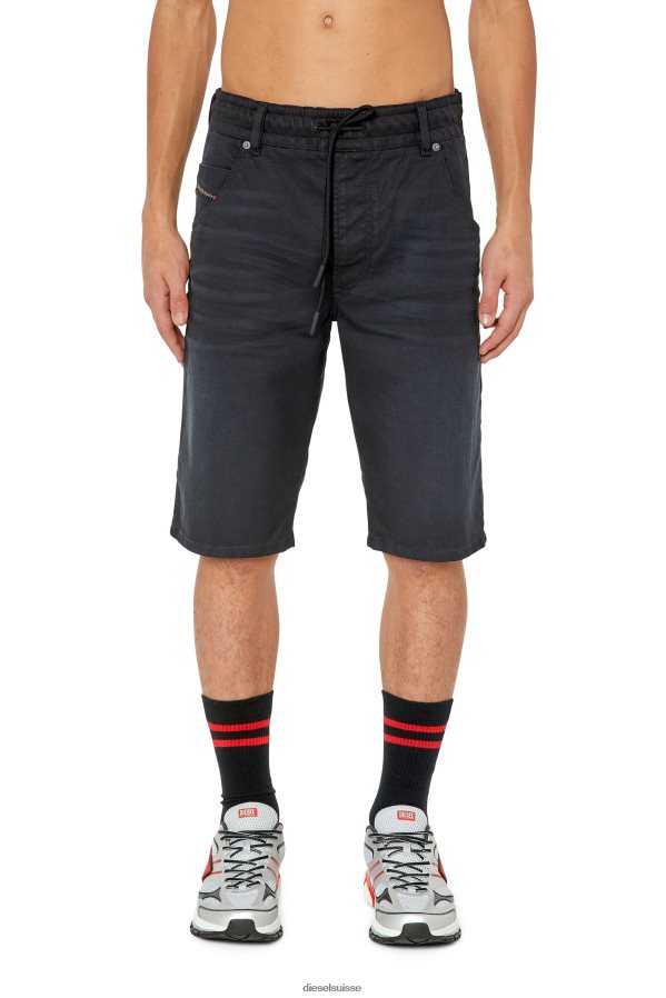 ch Diesel Hommes jean d-krooshort-z noir/gris foncé 0R48H8394 vêtements