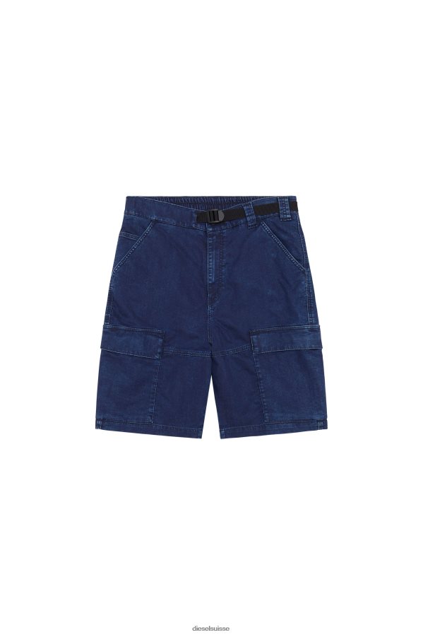 ch Diesel Hommes short cargo d-krooley joggjeans bleu foncé 0R48H8385 vêtements
