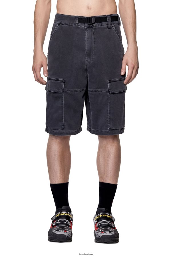 ch Diesel Hommes short cargo d-krooley joggjeans noir/gris foncé 0R48H8403 vêtements