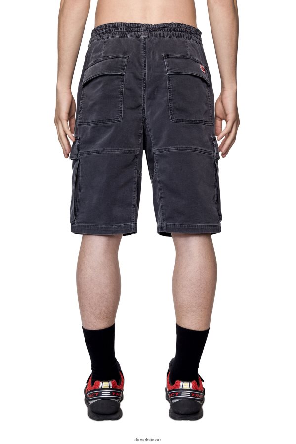 ch Diesel Hommes short cargo d-krooley joggjeans noir/gris foncé 0R48H8403 vêtements