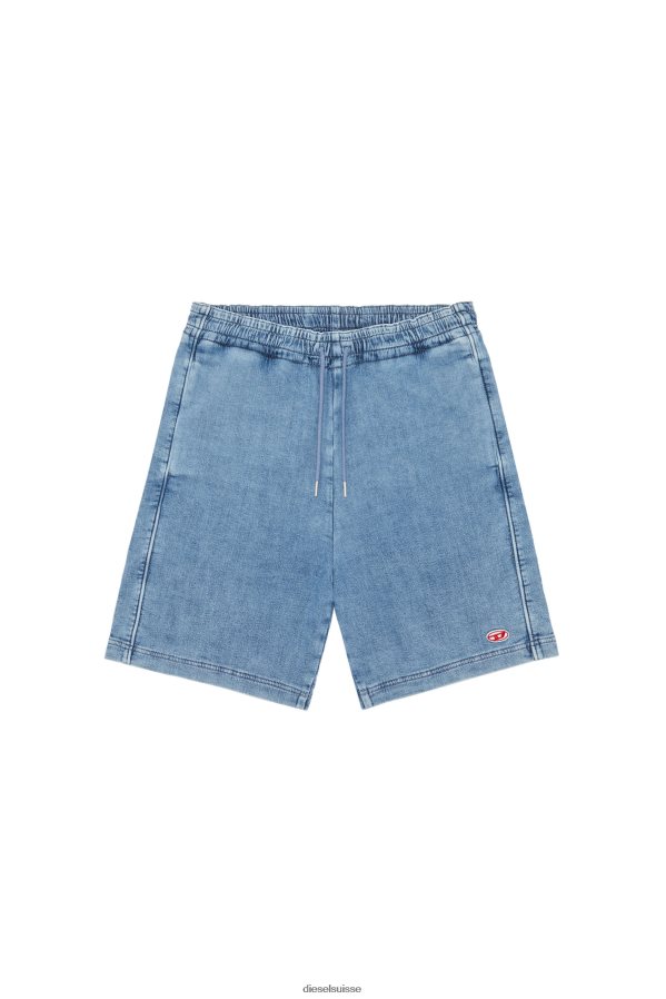 ch Diesel Hommes short en jean d-boxy bleu clair 0R48H8391 vêtements