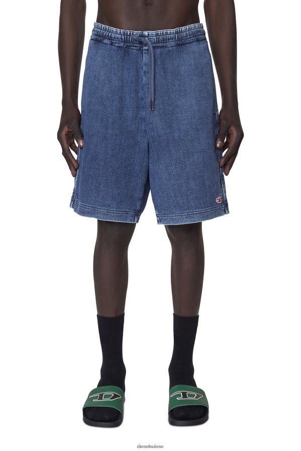ch Diesel Hommes short en jean d-boxy bleu moyen 0R48H8402 vêtements