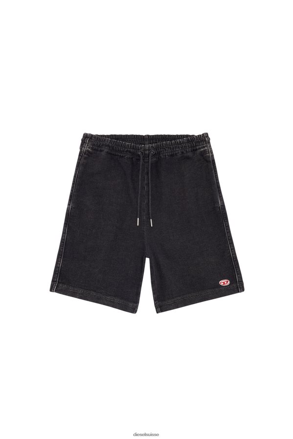 ch Diesel Hommes short en jean d-boxy noir/gris foncé 0R48H8386 vêtements