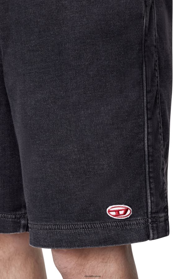 ch Diesel Hommes short en jean d-boxy noir/gris foncé 0R48H8386 vêtements