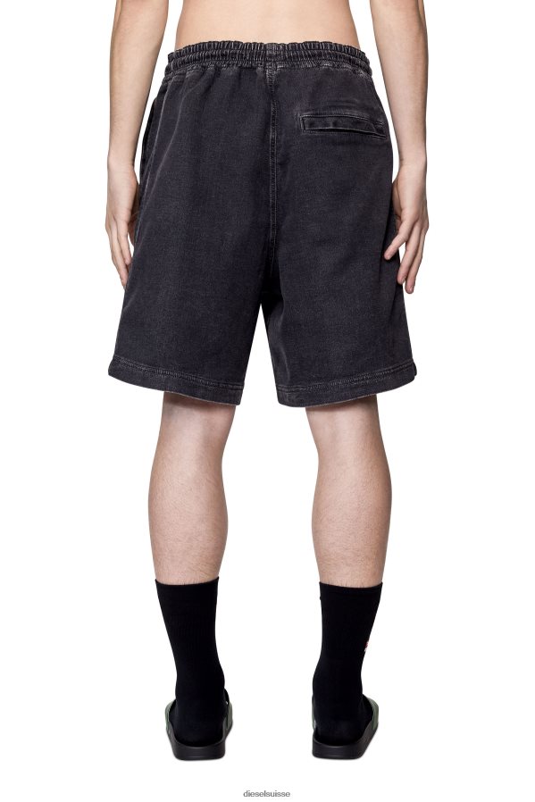 ch Diesel Hommes short en jean d-boxy noir/gris foncé 0R48H8386 vêtements