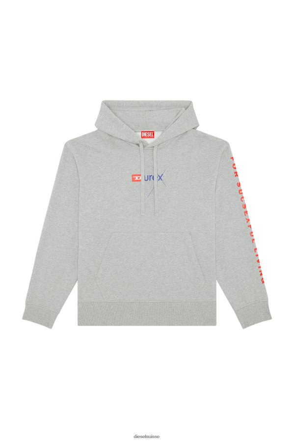 ch Diesel Hommes dx-s-macs-capot gris 0R48H8140 vêtements