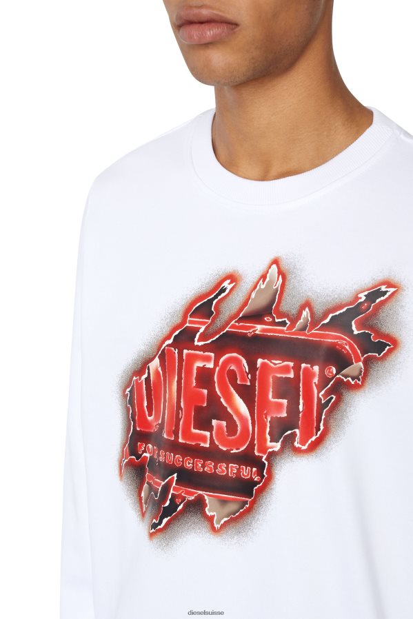 ch Diesel Hommes s-ginn-e9 blanc 0R48H8107 vêtements