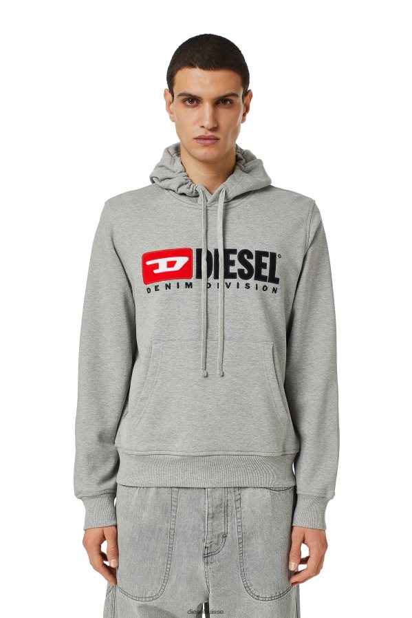 ch Diesel Hommes s-ginn-hood-div gris 0R48H8142 vêtements