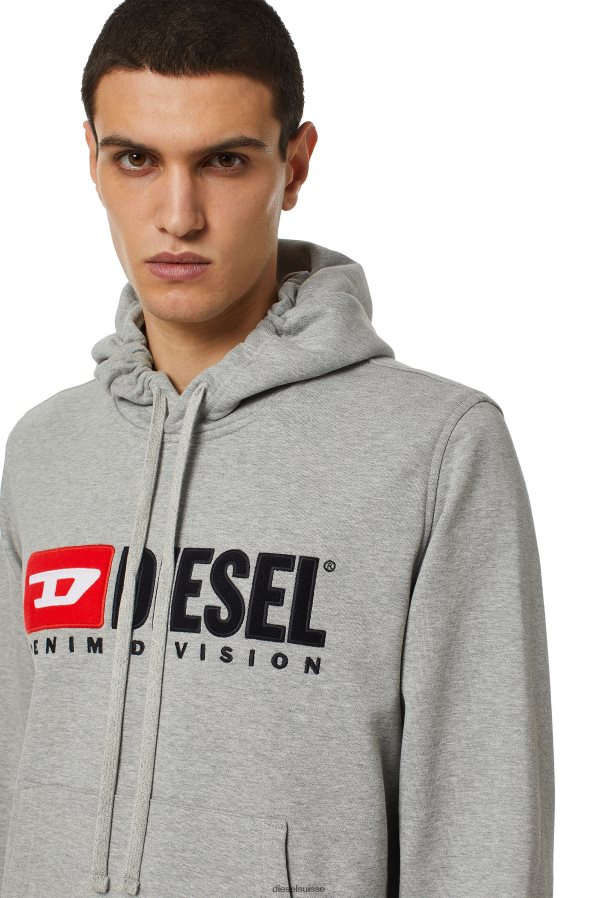 ch Diesel Hommes s-ginn-hood-div gris 0R48H8142 vêtements