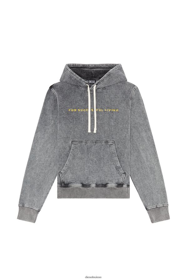 ch Diesel Hommes s-ginn-hood-e1 gris 0R48H8100 vêtements