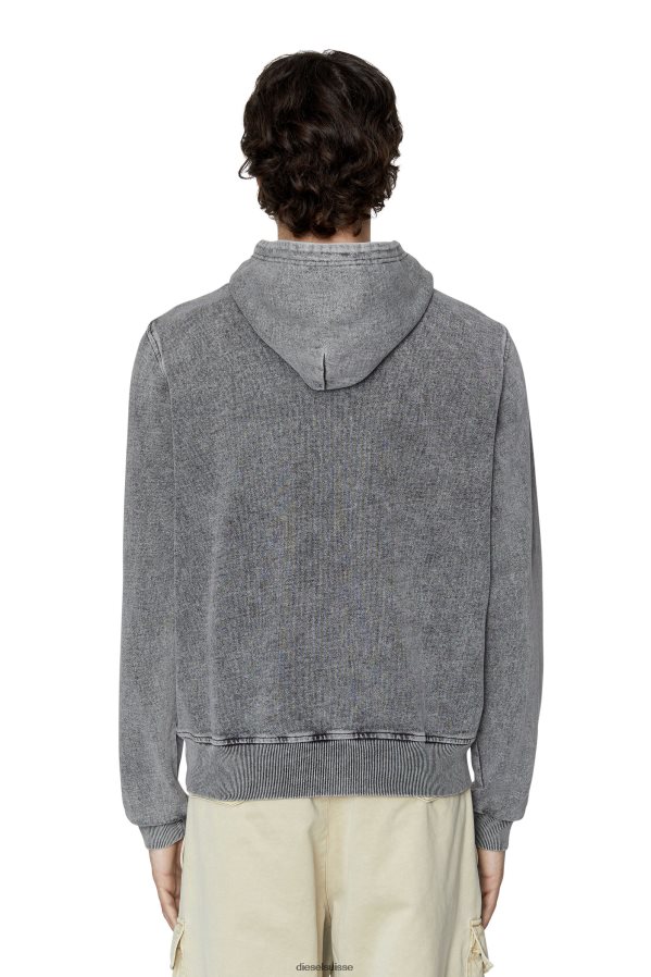 ch Diesel Hommes s-ginn-hood-e1 gris 0R48H8100 vêtements