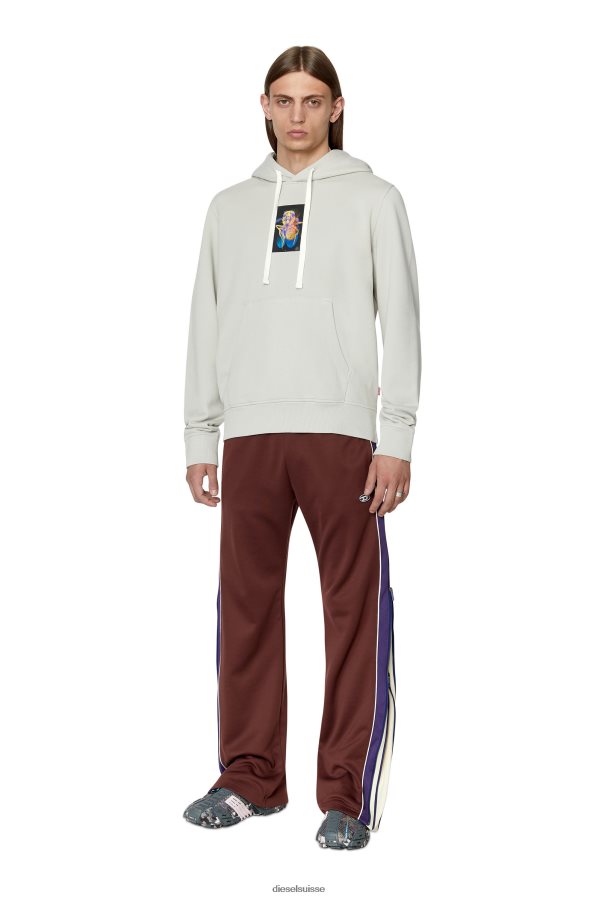 ch Diesel Hommes s-ginn-hood-e2 gris 0R48H895 vêtements