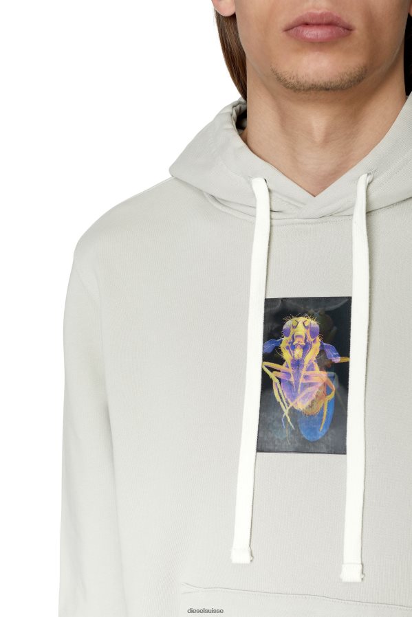 ch Diesel Hommes s-ginn-hood-e2 gris 0R48H895 vêtements