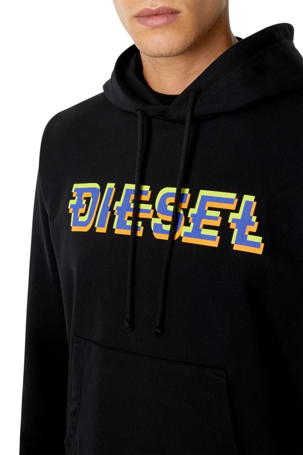 ch Diesel Hommes s-ginn-hood-k27 noir 0R48H898 vêtements