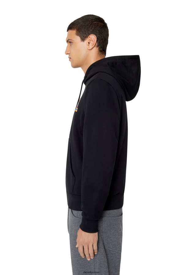 ch Diesel Hommes s-ginn-hood-k27 noir 0R48H898 vêtements