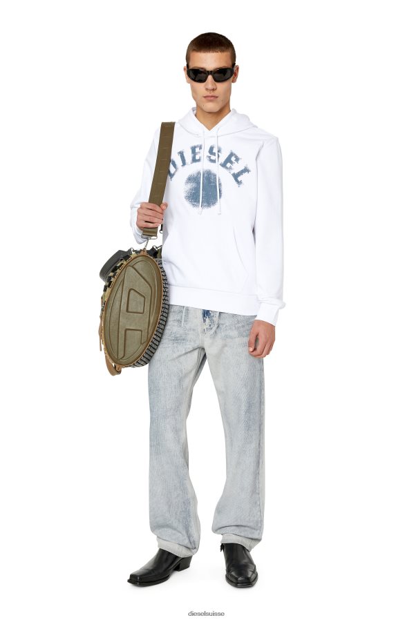 ch Diesel Hommes s-ginn-hood-k30 blanc 0R48H8153 vêtements