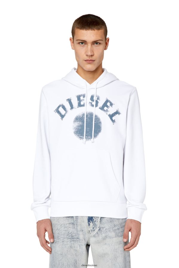 ch Diesel Hommes s-ginn-hood-k30 blanc 0R48H8153 vêtements