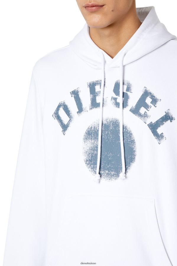 ch Diesel Hommes s-ginn-hood-k30 blanc 0R48H8153 vêtements