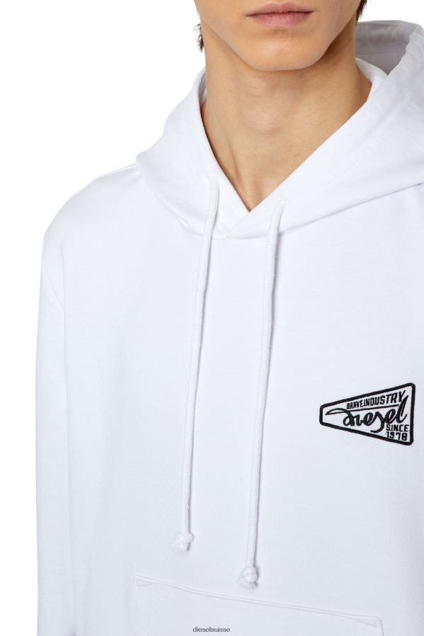 ch Diesel Hommes s-ginn-hood-k31 blanc 0R48H8165 vêtements