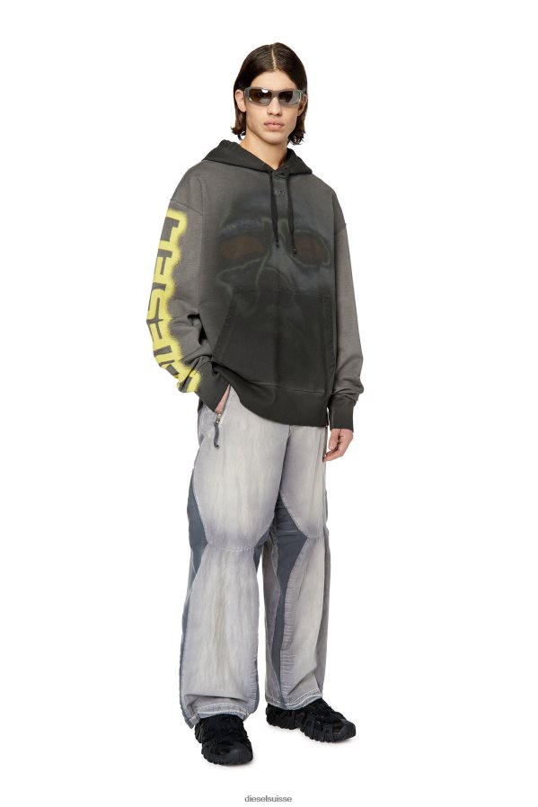 ch Diesel Hommes s-macs-capot-h1 noir 0R48H8164 vêtements