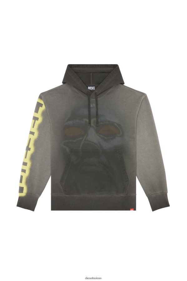 ch Diesel Hommes s-macs-capot-h1 noir 0R48H8164 vêtements